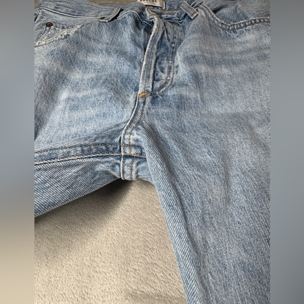 Agolde Jamie High Rise Tapered Intentionally Distressed 100% Cotton Jeans 27 - Picture 4 of 16
